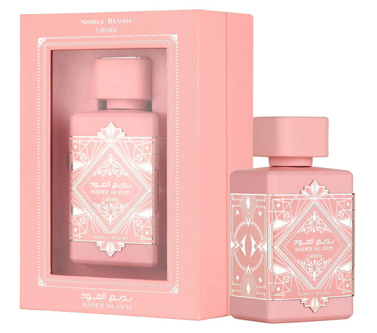 PERFUME ÁRABE FEMININO NOBLE BLUSH BADEE AL OUD LATTAFA 100ML