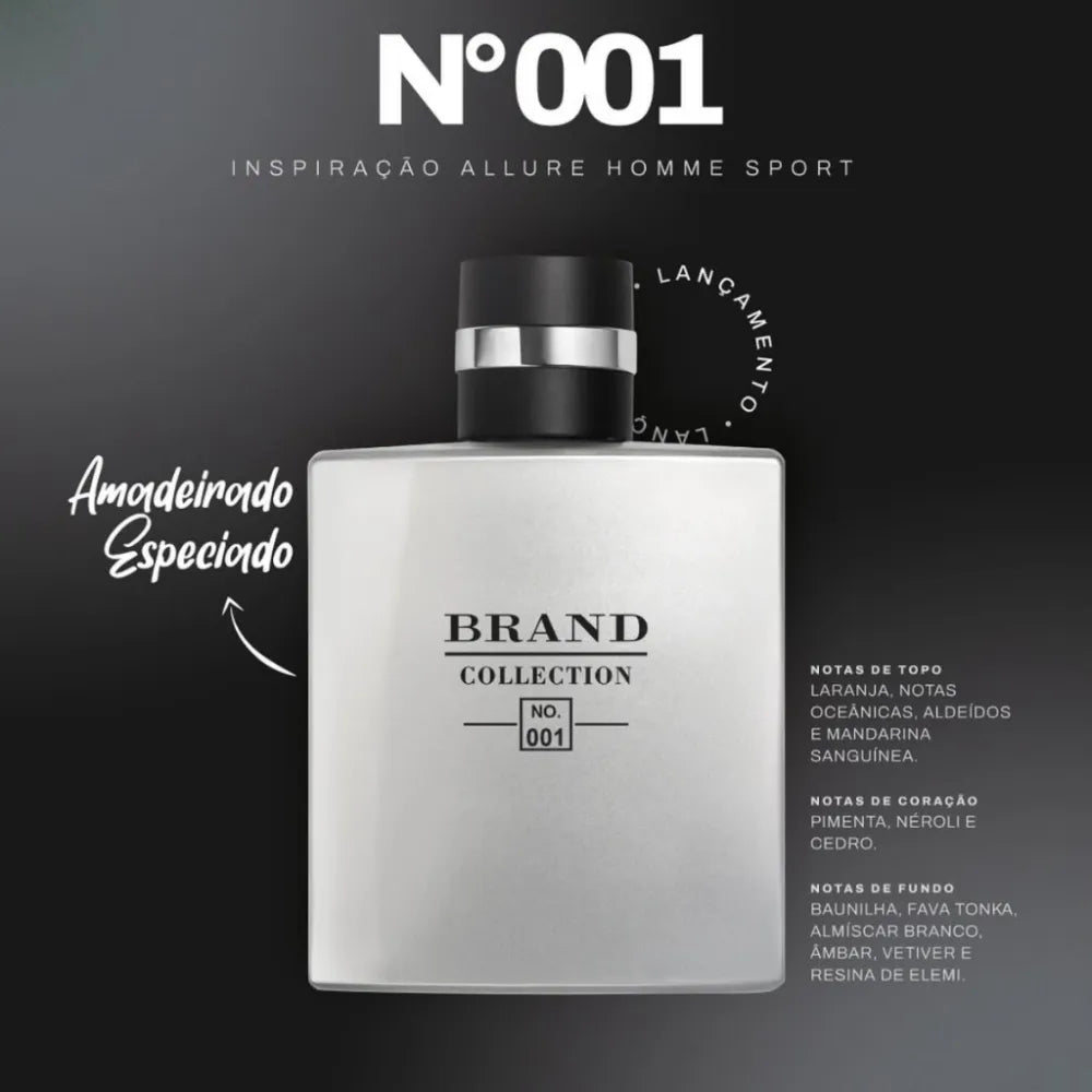 PERFUME BRAND COLLECTION MASCULINO 001 - INSPIRAÇÃO ALLURE HOME SPORT CHANEL